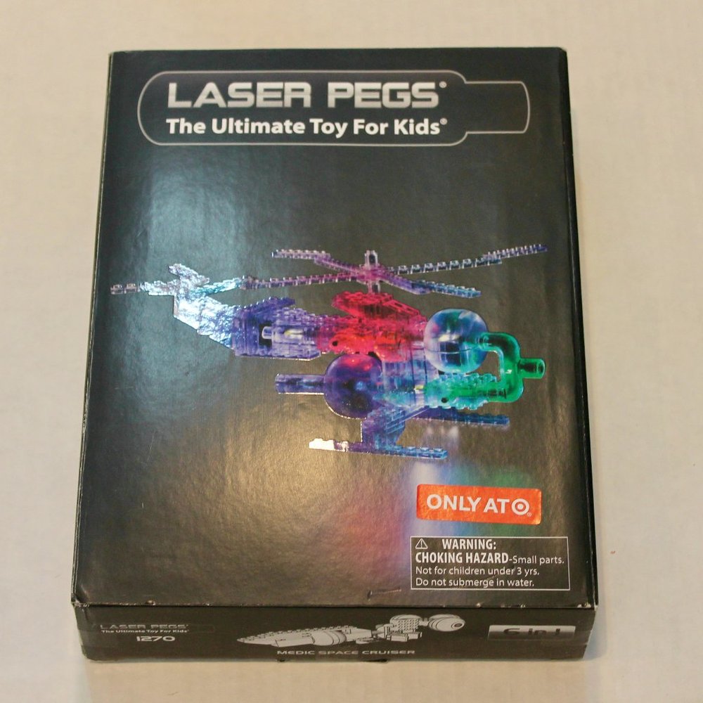Laser Pegs 6 in 1 Lighted Construction Set #1270, Unopened.